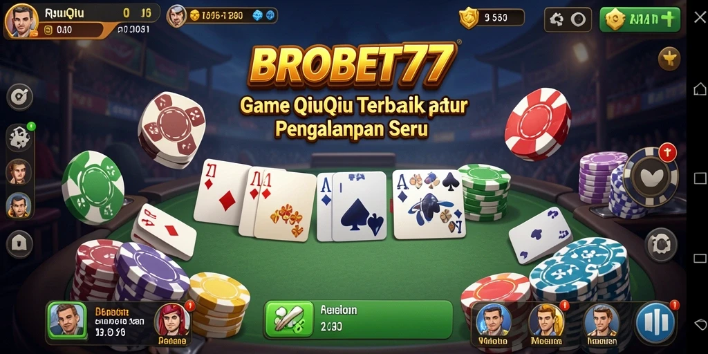 Tampilan gameplay seru dari BROBET77 dengan keceriaan bermain QiuQiu.