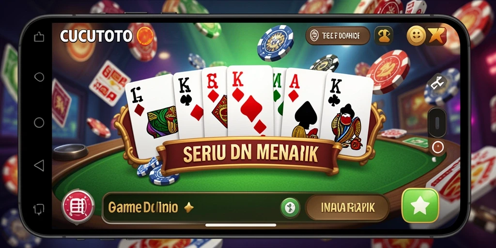 Tampilan gameplay CUCUTOTO dengan suasana Domino yang intens.
