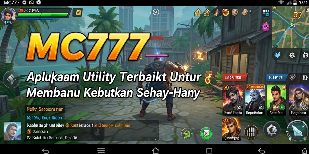 Screenshot utama MC777 menampilkan antarmuka intuitif aplikasi Utility.