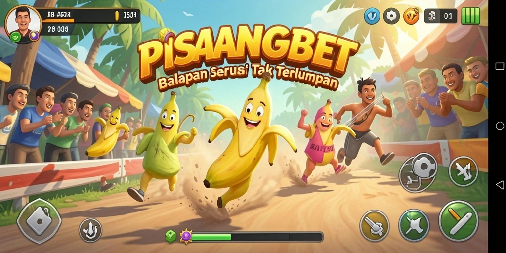 Tampilan gameplay seru dalam balapan PISANGBET.