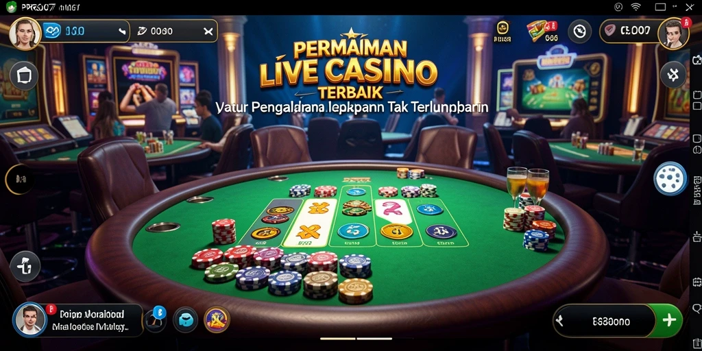 Tampilan screenshot gameplay Live Casino PRG007 dengan dealer langsung.