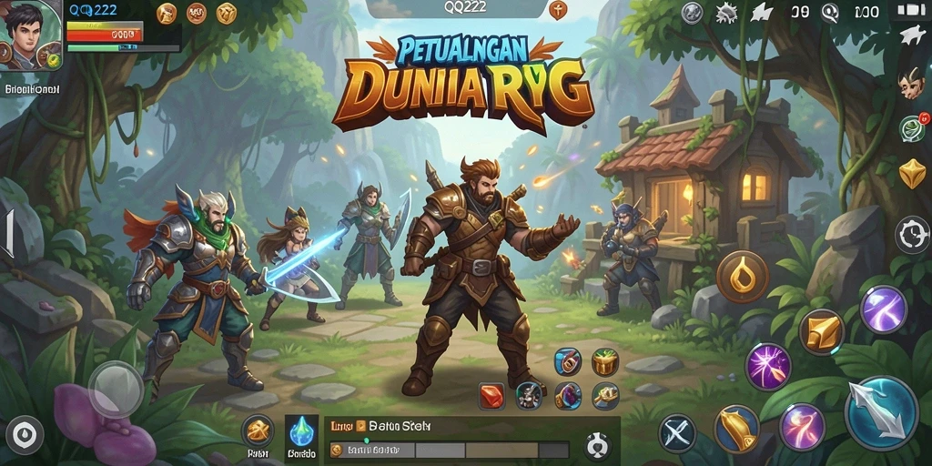 Tampilan menarik dari gameplay RPG di QQ222.