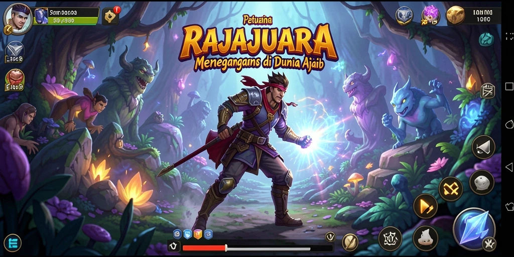 Tampilan gameplay RAJAJUARA yang memukau dan penuh aksi petualangan.