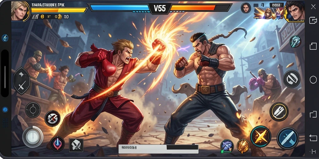 Tangkapan layar pertarungan seru dalam game Fighting VC55.